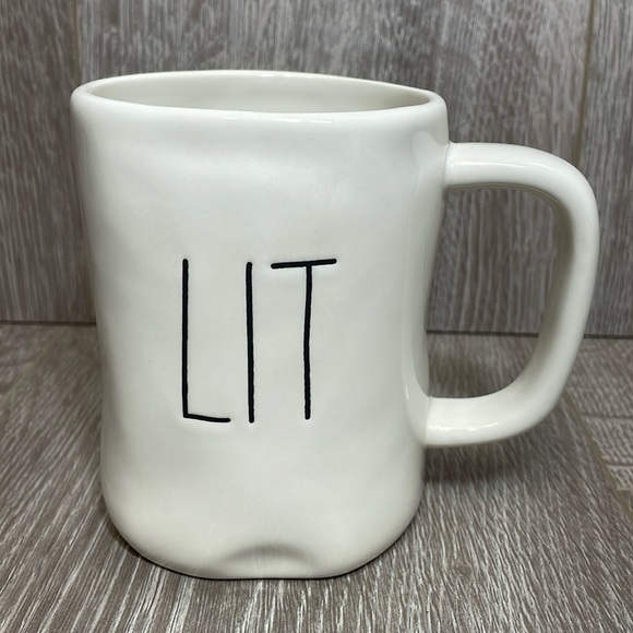 NWT Rare Rae Dunn “LIT” Ceramic Coffee Tea Mug - Picture 1 of 6
